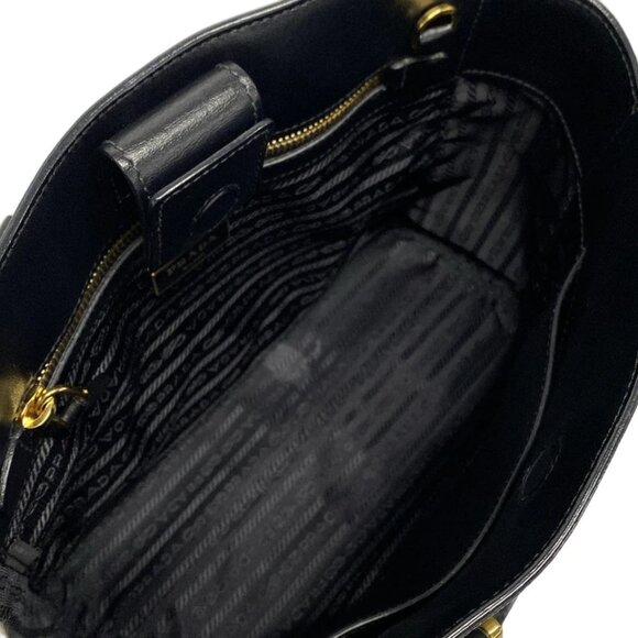 PRADA - Gray Black Saffiano Leather Tote Bag 760-042825 - Picture 12 of 14